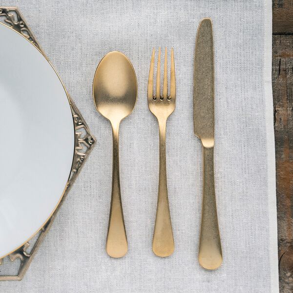 ヴィンテージイノックス オールドイングリッシュ ディナーフォーク ゴールド