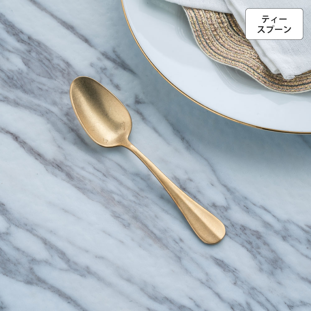 バゲットクラシック ティースプーン ゴールド