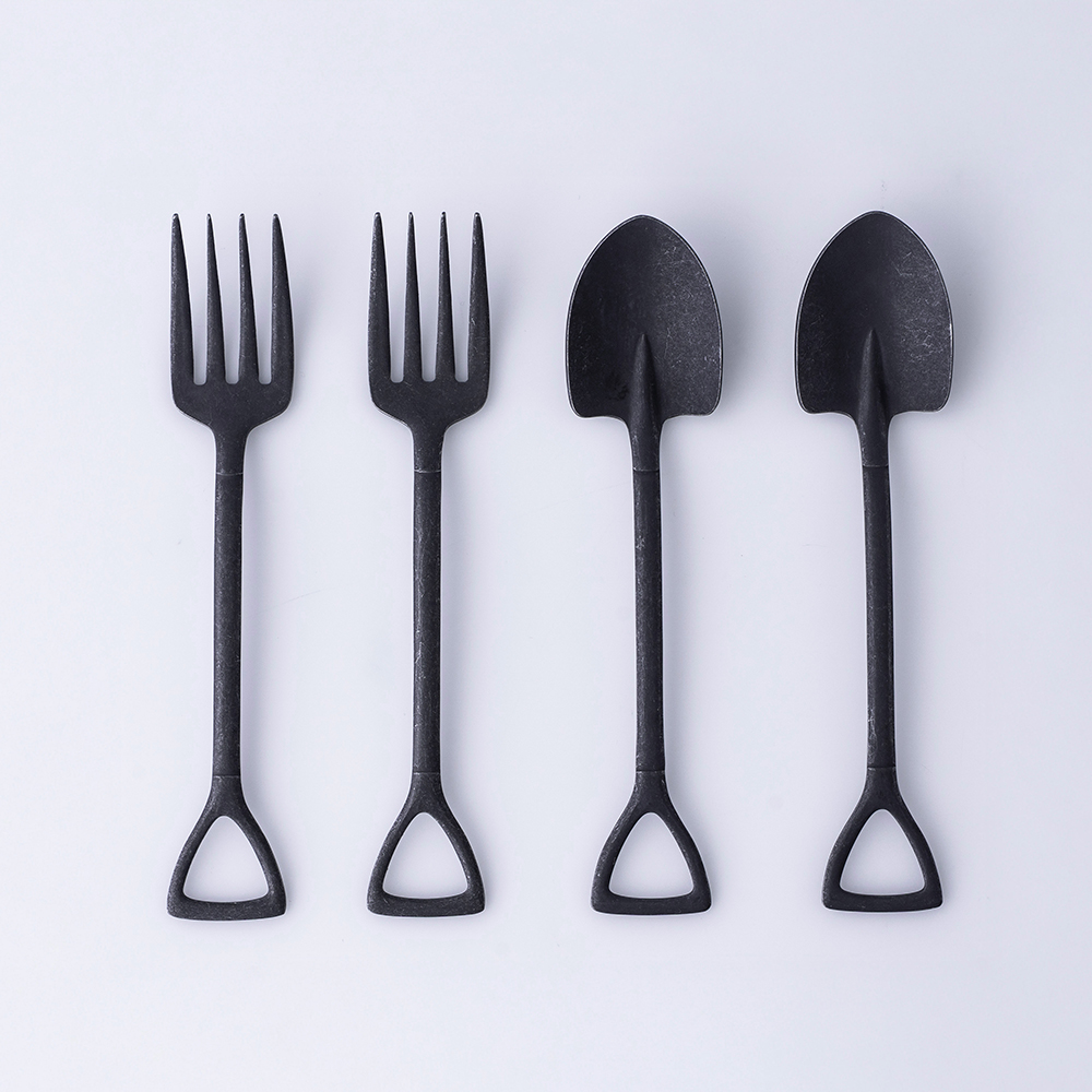 カトラリー 4Pcs セット スコップ【BLACK】 - 画像 (2)