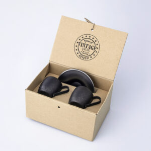DＷカップ＆ソーサー 2客セット【BLACK】